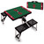 Indiana Hoosiers Football Field Picnic Table Portable Folding Table with Seats, (Black)