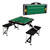 Iowa Hawkeyes Football Field Picnic Table Portable Folding Table with Seats, (Black)