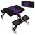 Kansas State Wildcats Picnic Table Portable Folding Table with Seats, (Black)