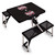 Mississippi State Bulldogs Picnic Table Portable Folding Table with Seats, (Black)