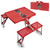 NC State Wolfpack Picnic Table Portable Folding Table with Seats, (Red)