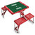 Nebraska Cornhuskers Football Field Picnic Table Portable Folding Table with Seats, (Red)