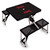 Nebraska Cornhuskers Picnic Table Portable Folding Table with Seats, (Black)