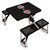 Ohio State Buckeyes Picnic Table Portable Folding Table with Seats, (Black)