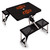 Oklahoma State Cowboys Picnic Table Portable Folding Table with Seats, (Black)