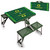 Oregon Ducks Football Field Picnic Table Portable Folding Table with Seats, (Hunter Green)
