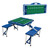 Penn State Nittany Lions Football Field Picnic Table Portable Folding Table with Seats, (Royal Blue)