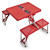 Stanford Cardinal Picnic Table Portable Folding Table with Seats, (Red)