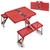 Stanford Cardinal Picnic Table Portable Folding Table with Seats, (Red)