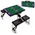 TCU Horned Frogs Football Field Picnic Table Portable Folding Table with Seats, (Black)