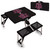 Texas A&M Aggies Picnic Table Portable Folding Table with Seats, (Black)