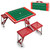 Texas Tech Red Raiders Football Field Picnic Table Portable Folding Table with Seats, (Red)