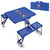 Virginia Cavaliers Picnic Table Portable Folding Table with Seats, (Royal Blue)