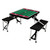 Washington State Cougars Football Field Picnic Table Portable Folding Table with Seats, (Black)