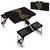 West Virginia Mountaineers Picnic Table Portable Folding Table with Seats, (Black)