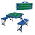 West Virginia Mountaineers Picnic Table Portable Folding Table with Seats, (Royal Blue)