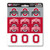 Ohio State Buckeyes Mini Decal 12-pk 12 Various Logos / Wordmark