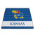 Kansas Jayhawks Impresa Picnic Blanket, (Blue & White)