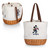 New England Patriots Mickey Mouse Coronado Canvas and Willow Basket Tote, (Beige Canvas)