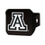 University of Arizona Hitch Cover - Chrome on Black 3.4"x4"