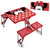 Minnie Mouse Picnic Table Portable Folding Table with Seats, (Red)