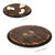 Mickey Mouse Lazy Susan Serving Tray, (Fire Acacia Wood)