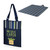 Mandalorian The Child Vista Outdoor Picnic Blanket & Tote, (Blue Stripe Pattern with Navy Blue Exterior)