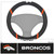 Denver Broncos Steering Wheel Cover  "Bronco" Logo & "Broncons" Wordmark Black