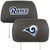 Los Angeles Rams Head Rest Cover  "Ram" Logo & "Los Angeles Rams" Wordmark Black