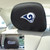 Los Angeles Rams Head Rest Cover  "Ram" Logo & "Los Angeles Rams" Wordmark Black