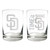 MLB San Diego Padres 2pc Rocks Glass Set