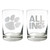 NCAA Clemson Tigers 2pc Rocks Glass Set