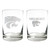 NCAA Kansas State Wildcats 2pc Rocks Glass Set