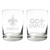 NFL New Orleans Saints 2pc Rocks Glass Set