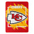 Kansas City Chiefs Blanket 46x60 Micro Raschel Dimensional Design Rolled