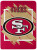 San Francisco 49ers Blanket 46x60 Micro Raschel Dimensional Design Rolled