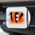 Cincinnati Bengals Color Hitch Cover - Chrome Striped B Priamry Logo Orange