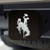 University of Wyoming Hitch Cover - Chrome on Black 3.4"x4"