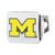 University of Michigan Color Hitch Cover - Chrome 3.4"x4"