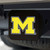 University of Michigan Hitch Cover - Color on Black 3.4"x4"