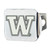 University of Washington Hitch Cover - Chrome on Chrome 3.4"x4"