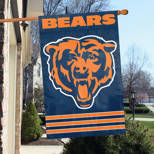 Chicago Bears Applique Banner Flag