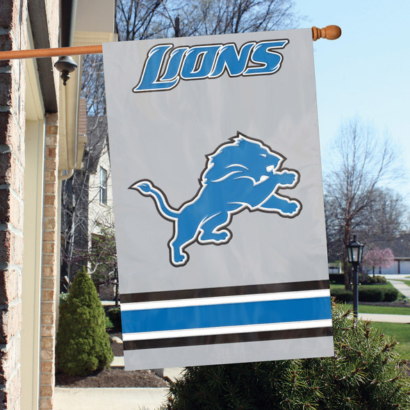 Detroit Lions Applique Banner Flag