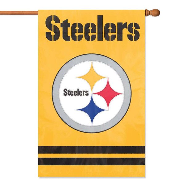 Pittsburgh Steelers Applique Banner Flag