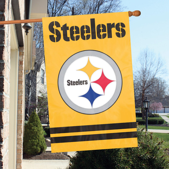 Pittsburgh Steelers Applique Banner Flag