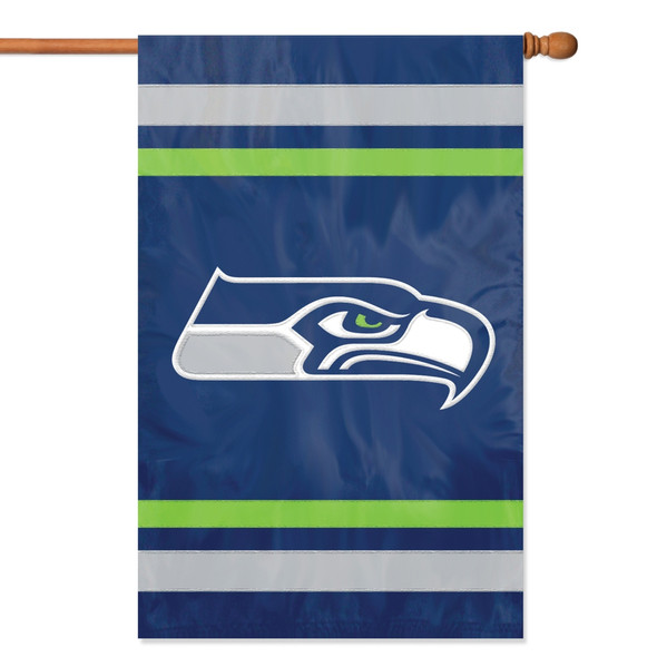 Seattle Seahawks Applique Banner Flag