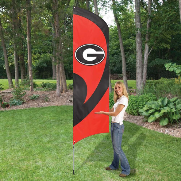 Georgia Bulldogs Tall Team Flag Kit