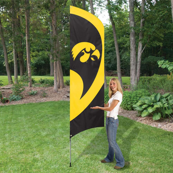 Iowa Hawkeyes Tall Team Flag Kit