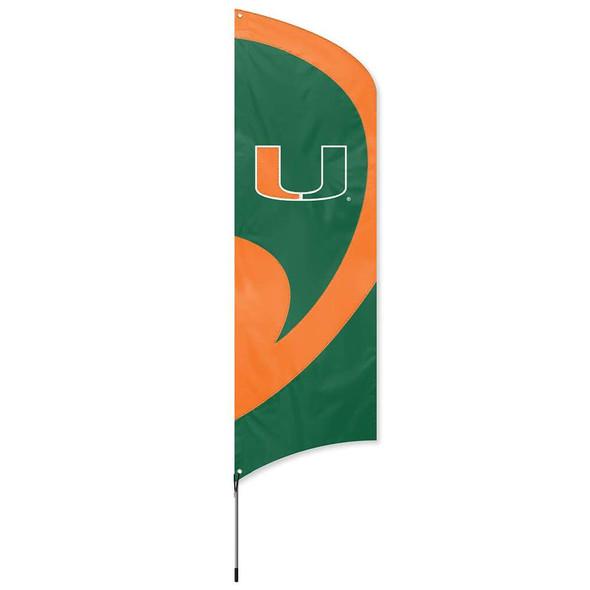 Miami Hurricanes Tall Team Flag Kit