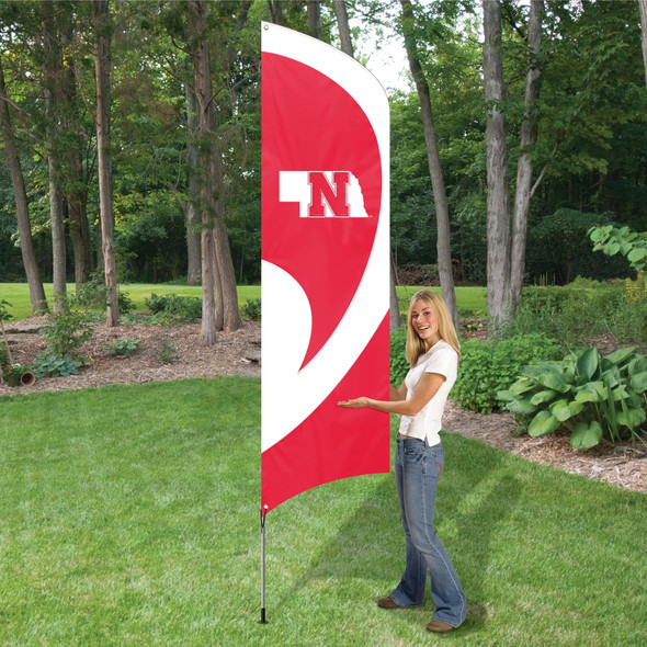 Nebraska Cornhuskers Tall Team Flag Kit